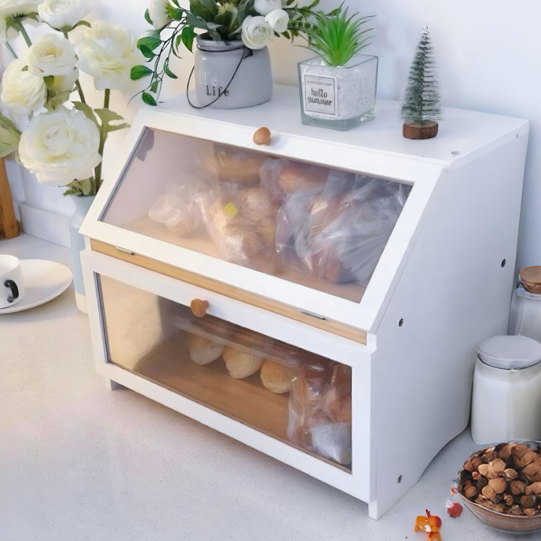 Food Storage Box Large - HOMEKOKO Caja de Pan de Doble