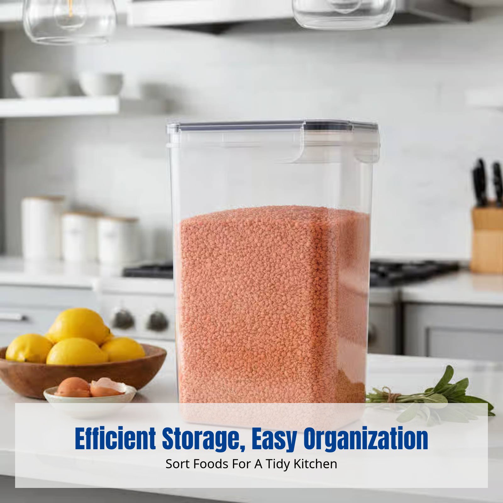 Food Storage In The Kitchen - Juego de Recipientes Herméticos para Almacenamiento