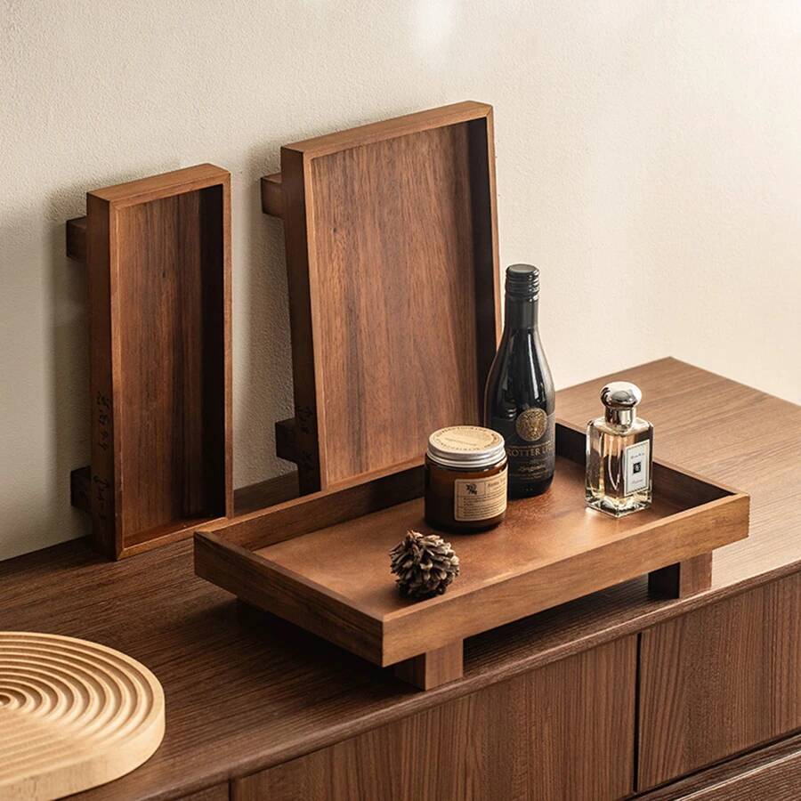 Food Storage For Restaurant - Bandeja de Servicio de Madera Estilo