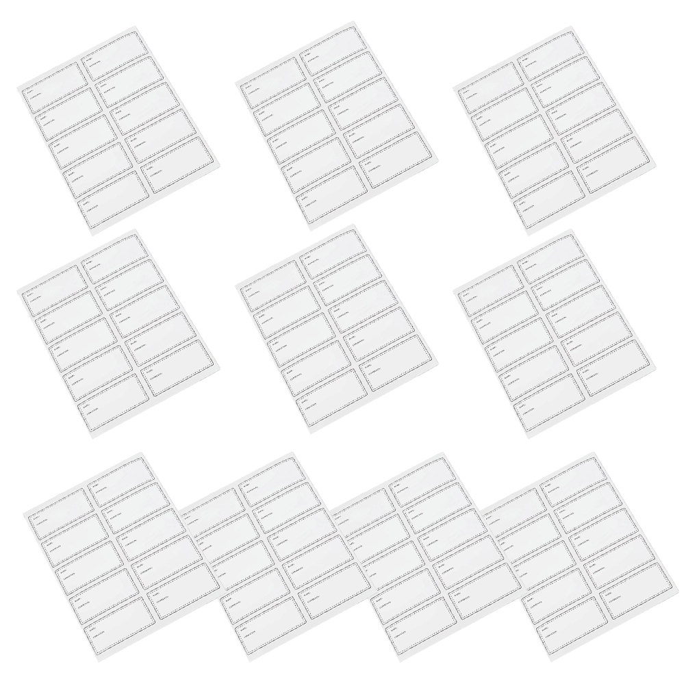 Food Storage Notes - 10 hojas de etiquetas adhesivas impermeables