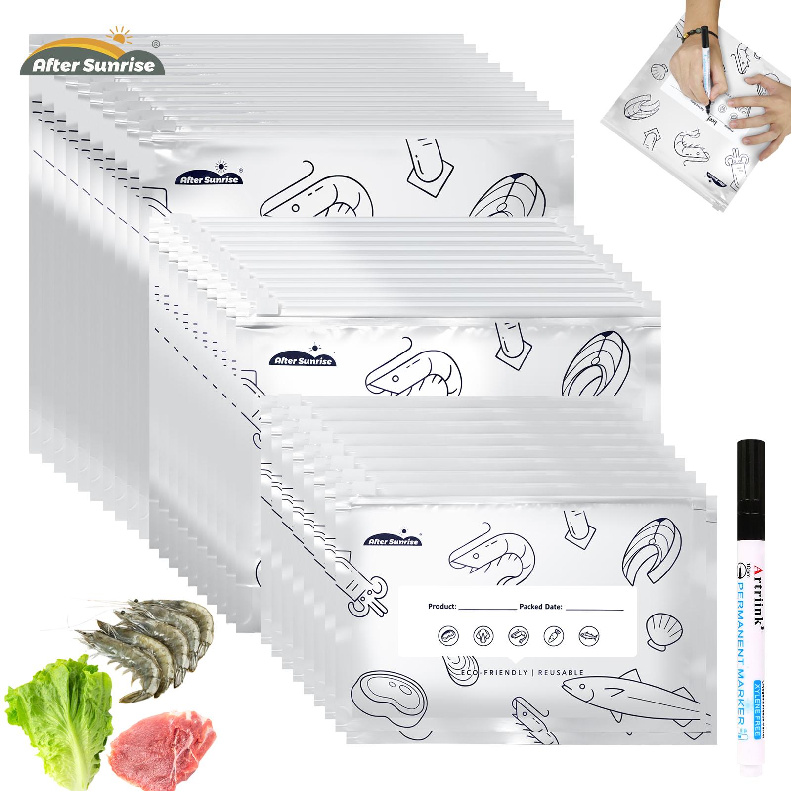 Food Storage Labels - 【Alimentos Refrigerados】Bolsas de Almacenamiento Reutilizables de
