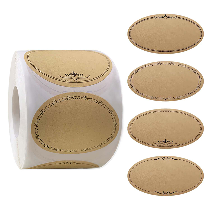 Food Storage Labels - 250 pegatinas/rollo de papel Kraft de