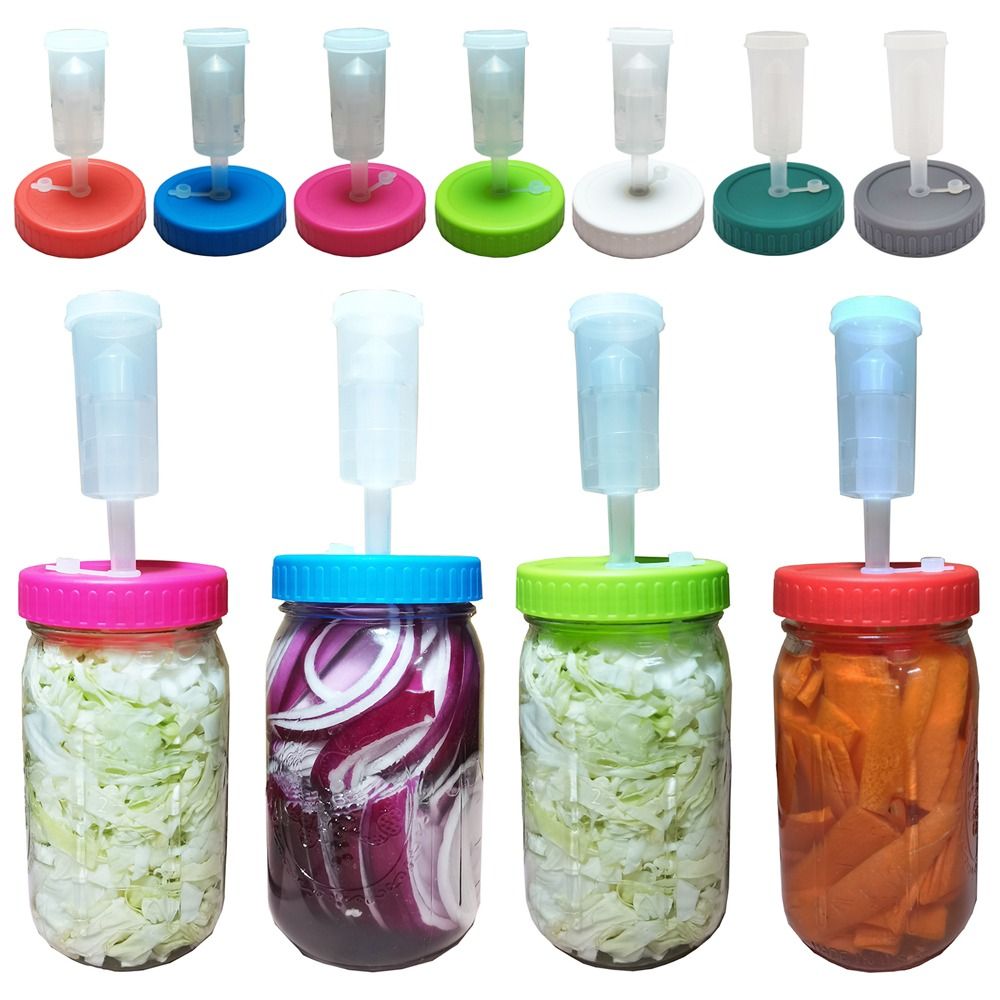 Mason Jar Wide Mouth - Tapa de silicona Premium sin agua