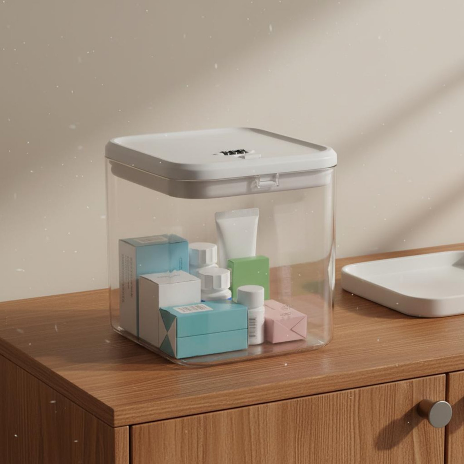 Food Storage Usa - Caja Transparente con Cerradura, Caja de