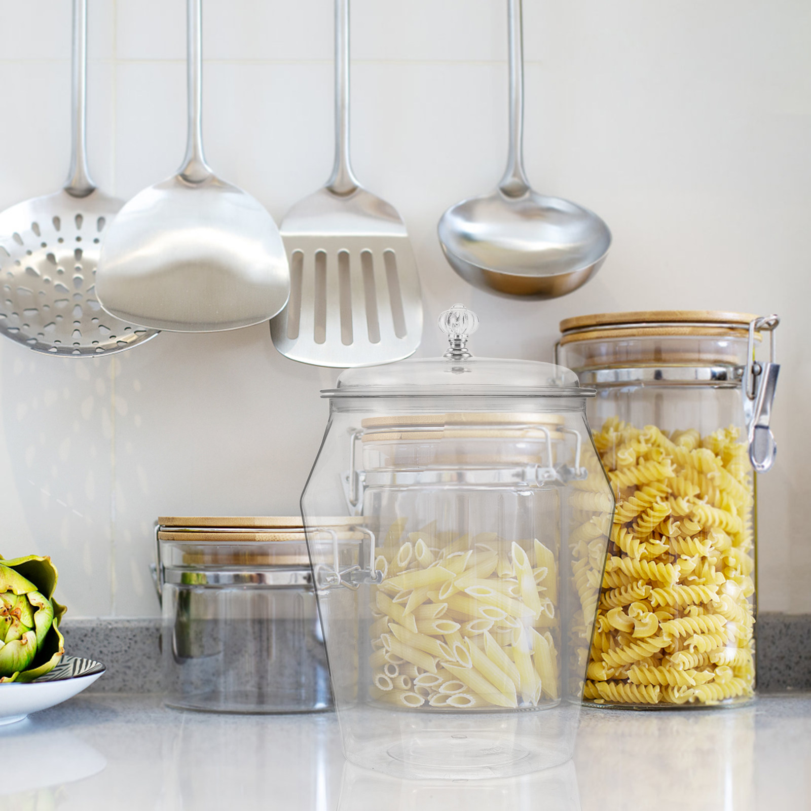 Airtight Cereal Jar - Recipiente de Almacenamiento de Alimentos Hermético