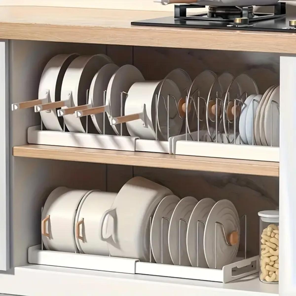 Food Storage Organiser - Organizador Expandible para Ollas y Sartenes