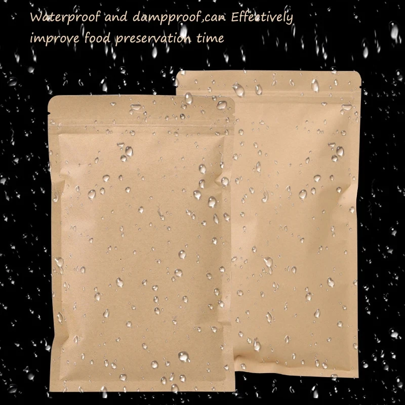Food Storage Usa - Bolsa de papel Kraft marrón con