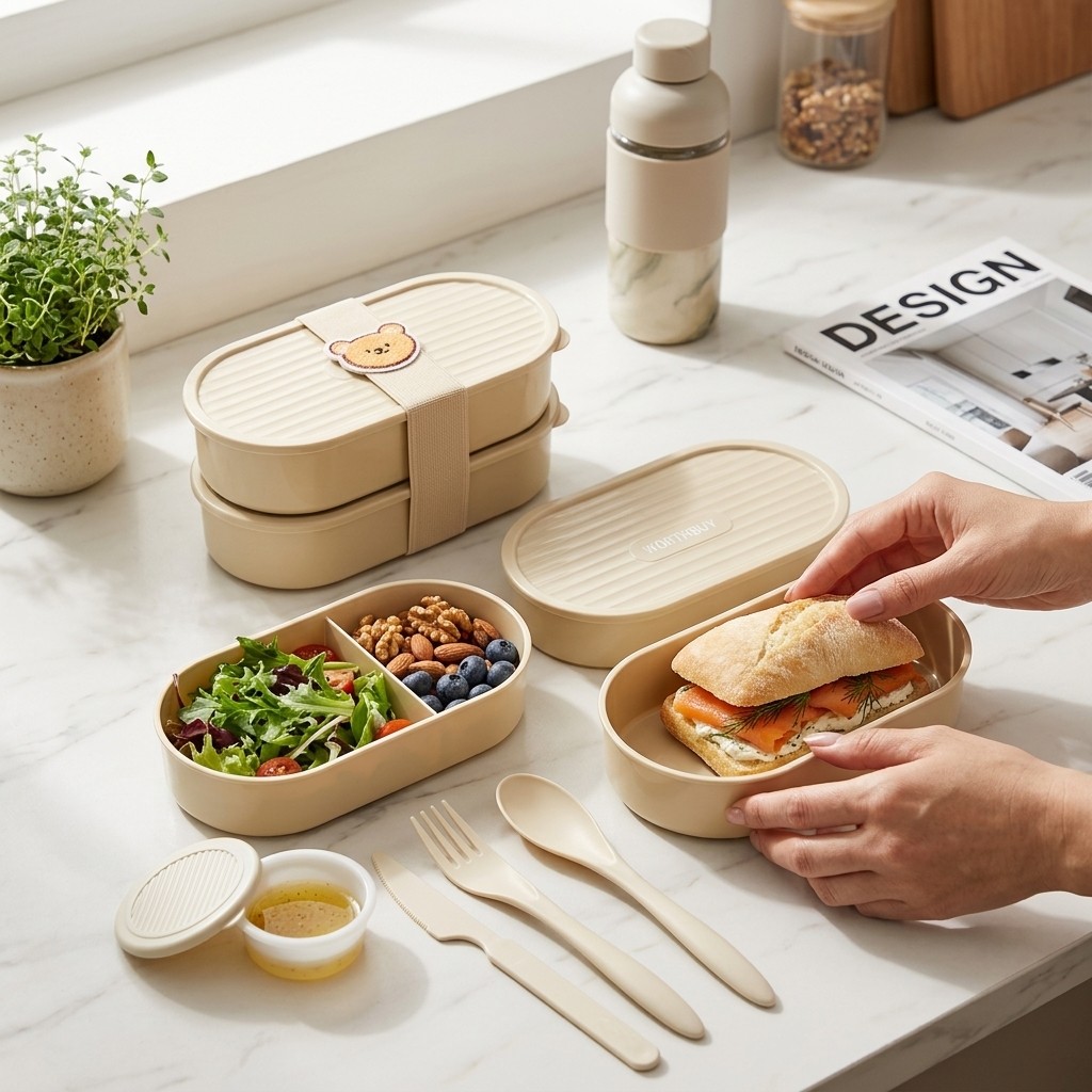 Food Storage Safe - Lonchera Ovalada de Doble Capa con