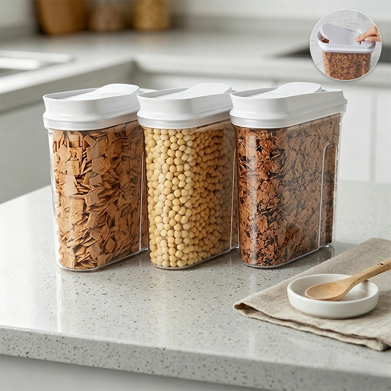Airtight Cereal Jar - Recipientes Herméticos para Almacenamiento de Alimentos,