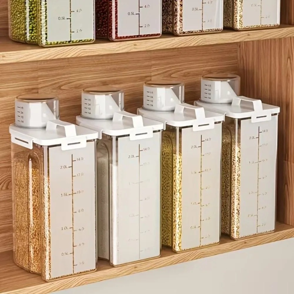 Airtight Cereal Jar - Paquete de 4 contenedores de almacenamiento