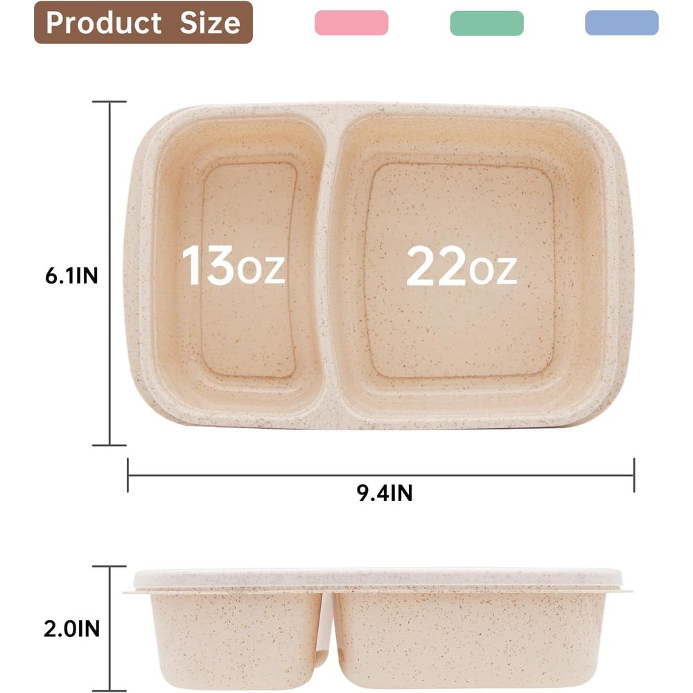 Paquete de 4 Loncheras Bento,  - Food Storage Safe reseña y precio