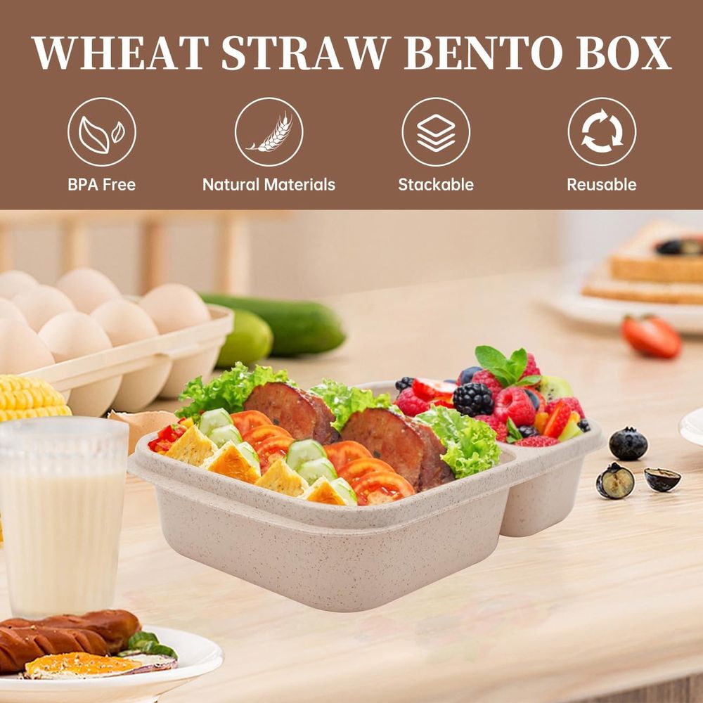 Paquete de 4 Loncheras Bento,  - Food Storage Safe reseña y precio