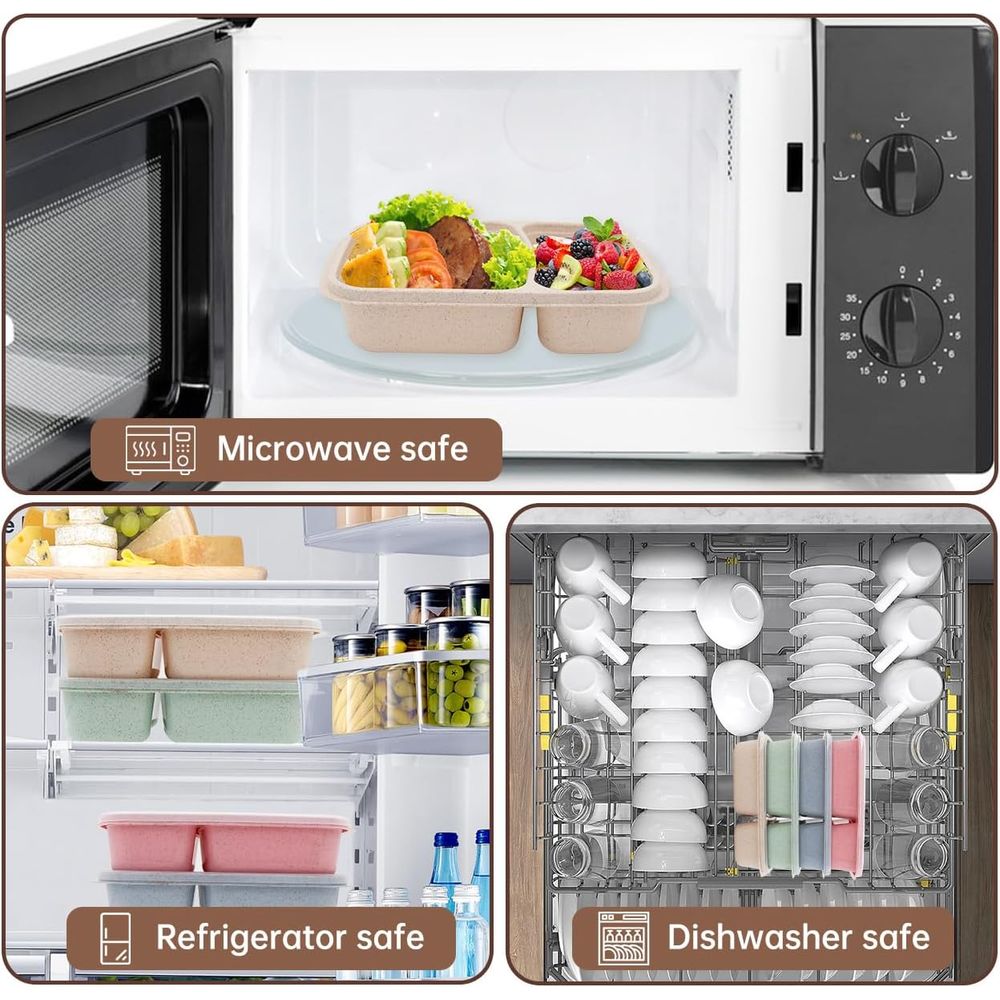 Paquete de 4 Loncheras Bento,  - Food Storage Safe reseña y precio