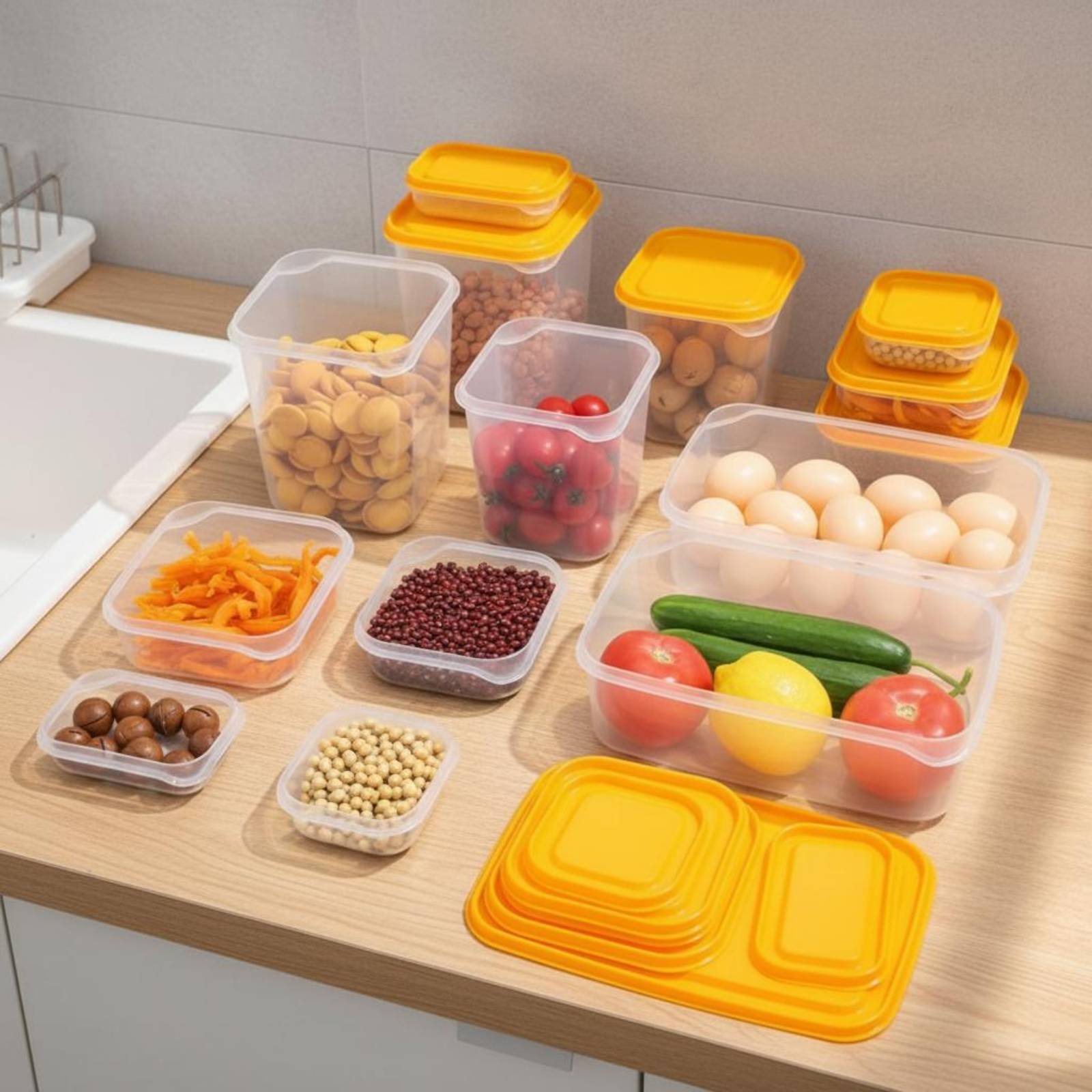Juego de 17 Recipientes para R - Food Storage Box Plastic reseña y precio