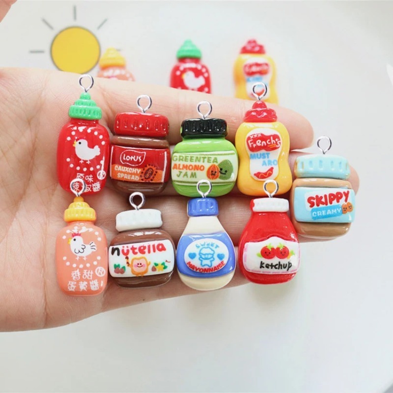 10 piezas de dijes de resina d - Salad Dressing Bottle reseña y precio