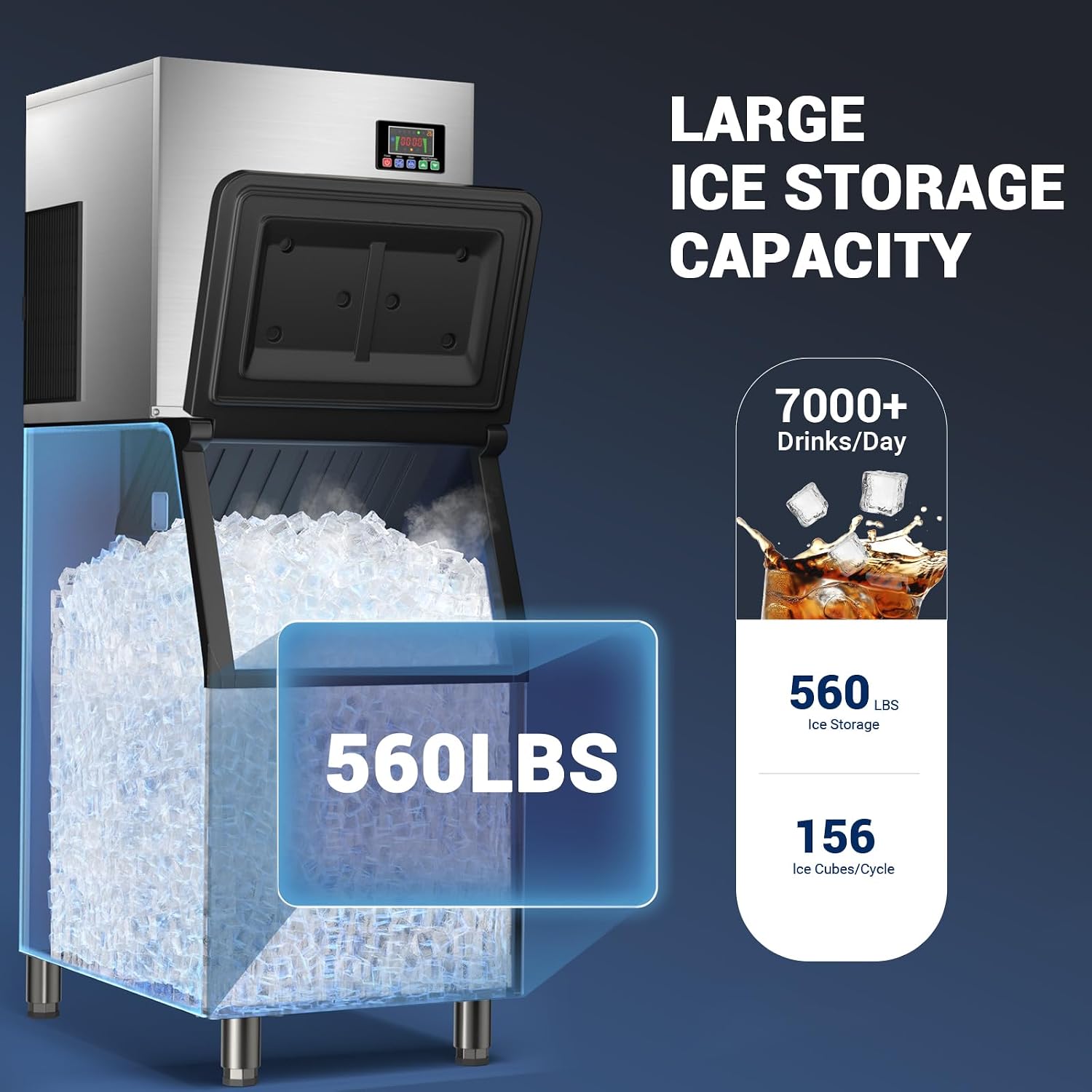 Máquina de Hielo Comercial con - Food Storage For Restaurant reseña y precio