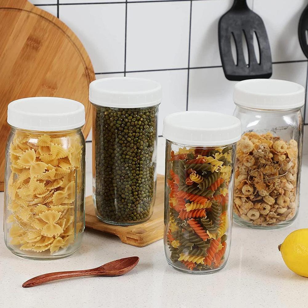 1/16 unidades Tapas de plástic - Mason Jar Wide Mouth reseña y precio