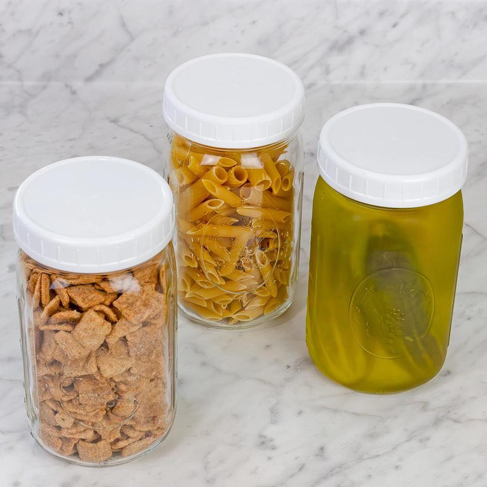 1/16 unidades Tapas de plástic - Mason Jar Wide Mouth reseña y precio
