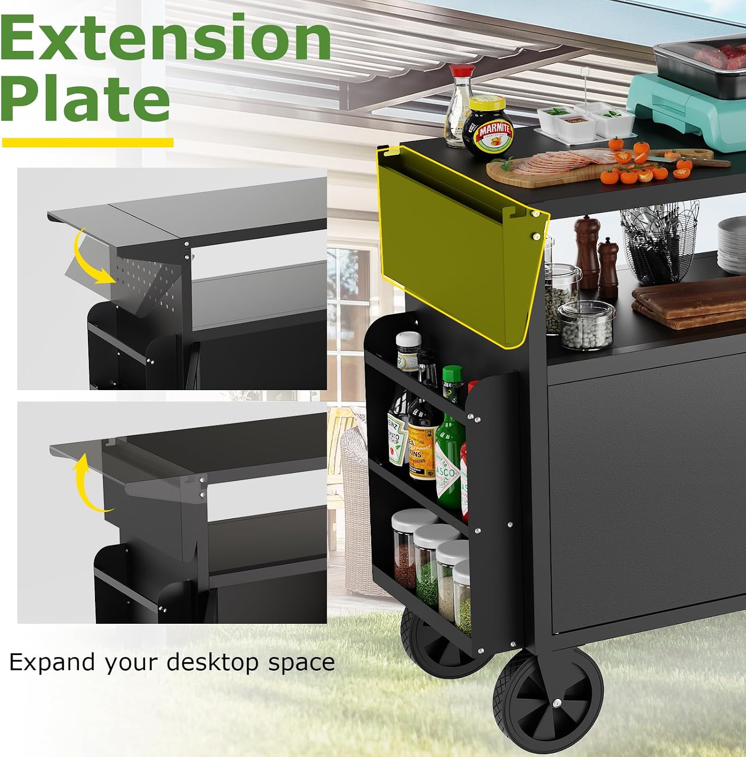 Carrito de parrilla para exter - Food Storage In The Kitchen reseña y precio