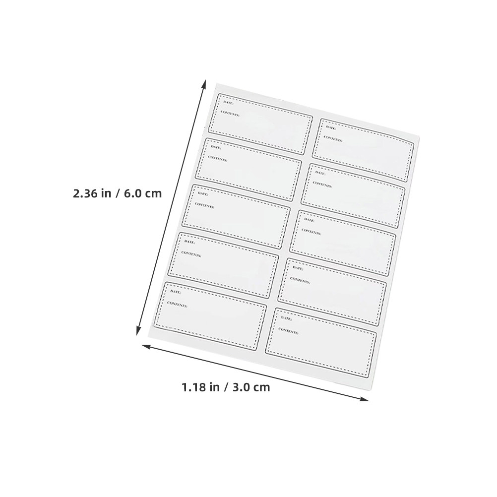 10 hojas de etiquetas adhesiva - Food Storage Notes reseña y precio