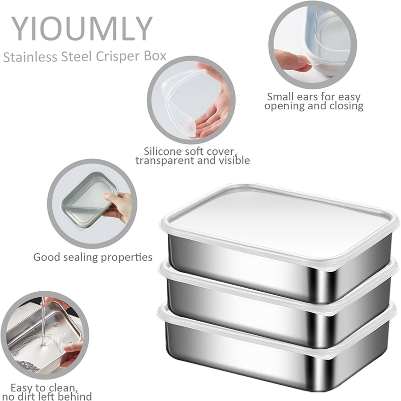 Recipientes de Acero Inoxidabl - Food Storage Safe reseña y precio