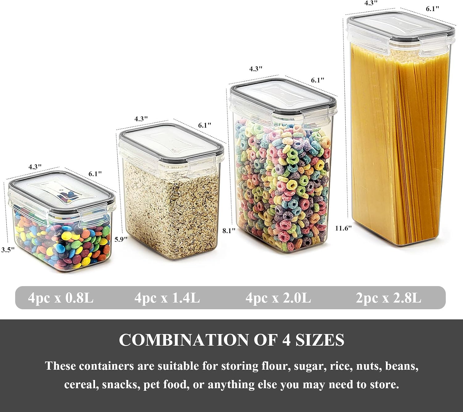 Contenedores Herméticos para A - Food Storage Labels reseña y precio