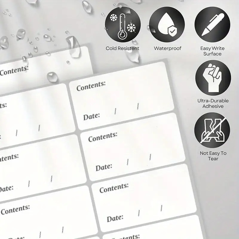 Etiqueta impermeable y removib - Food Storage Notes reseña y precio