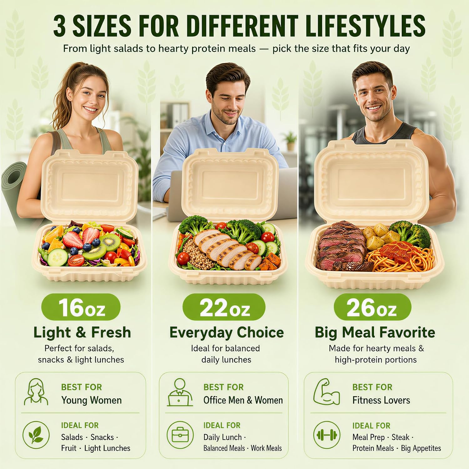 Paquete de 50 Contenedores Des - Food Storage Safe reseña y precio