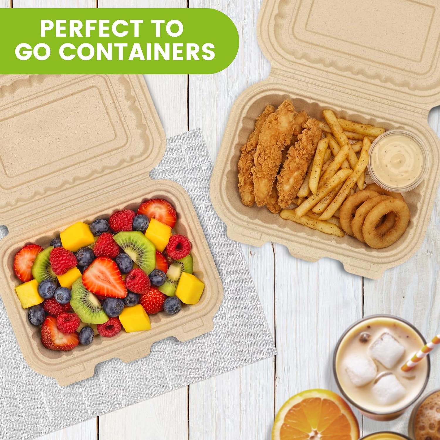Paquete de 50 Contenedores Des - Food Storage Safe reseña y precio