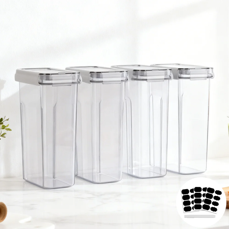 Juego de 4/8 recipientes para  - Airtight Cereal Jar reseña y precio