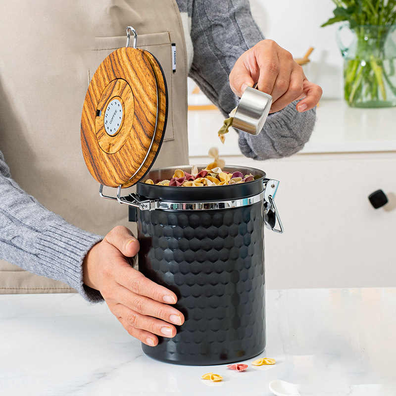 Botes de café de acero inoxida - Food Storage Canister reseña y precio