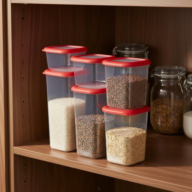 Juego de 6 Recipientes Herméti - Food Storage Bins reseña y precio
