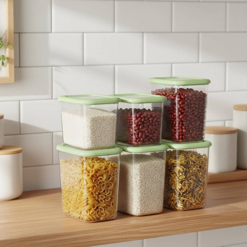 Juego de 6 Recipientes Herméti - Food Storage Bins reseña y precio