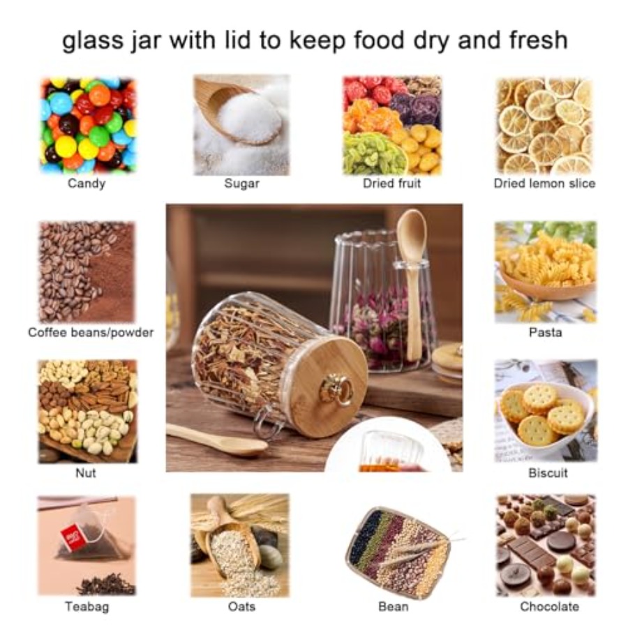 Azucarera de Vidrio de 25.36 F - Food Storage Canister reseña y precio