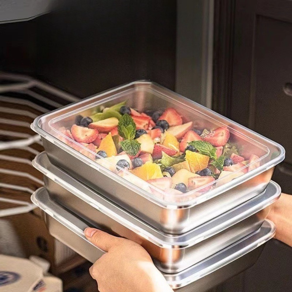 Bandeja de Servicio de Acero I - Food Storage Order reseña y precio
