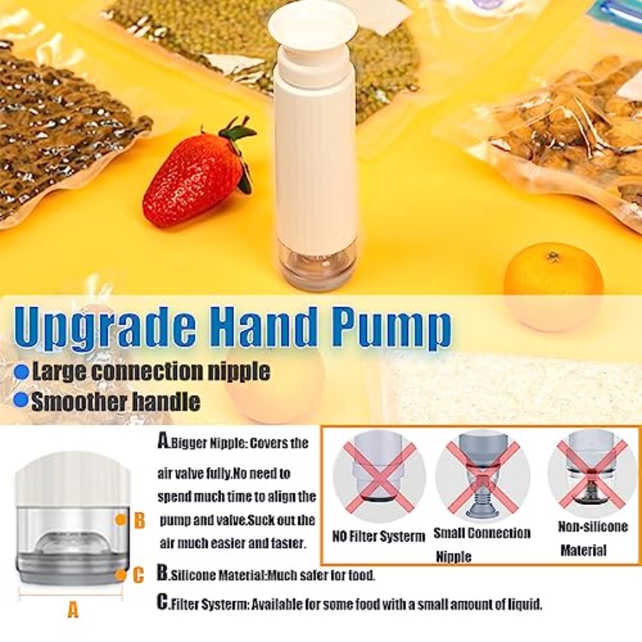 Bomba manual para bolsas Sous  - Mason Jar Wide Mouth reseña y precio