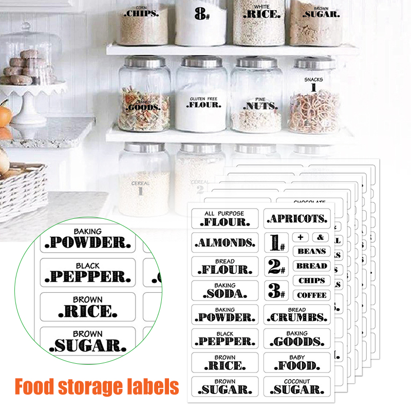 Pegatinas de cocina para condi - Food Storage Labels reseña y precio