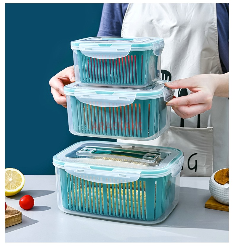Cesta de drenaje grande para c - Food Storage Box Large reseña y precio