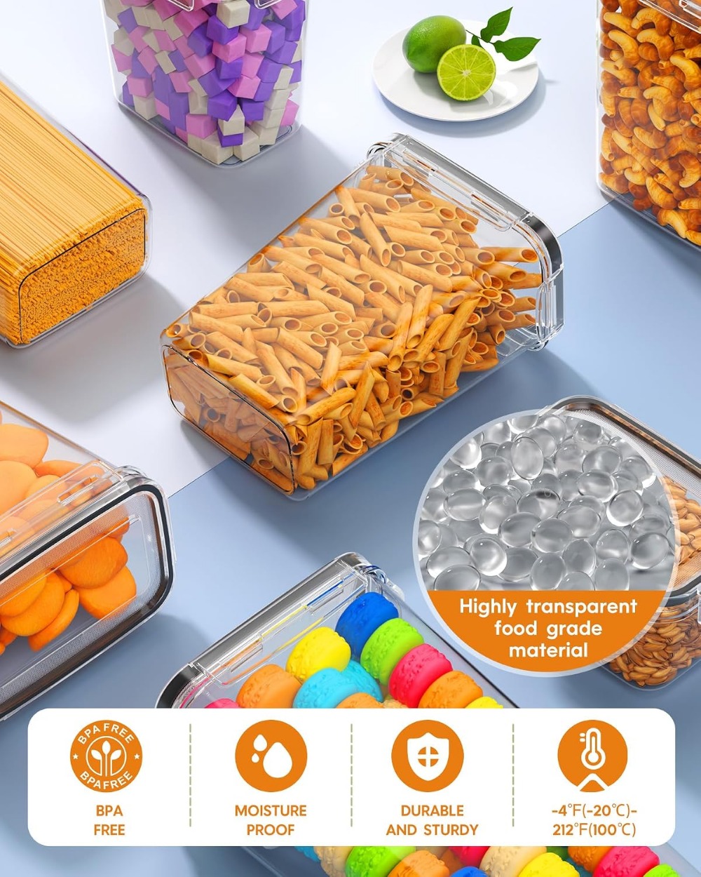 24 Recipientes Herméticos para - Food Storage Labels reseña y precio