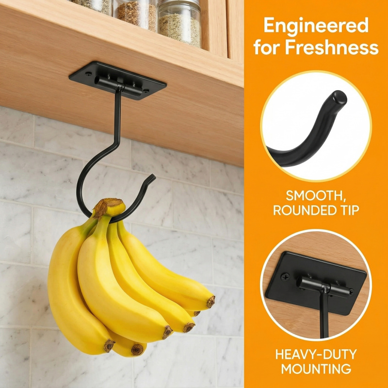 Gancho Adhesivo de Metal Negro - Food Storage In The Kitchen reseña y precio