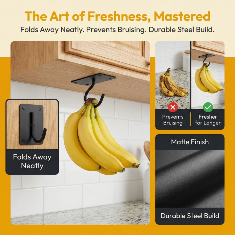 Gancho Adhesivo de Metal Negro - Food Storage In The Kitchen reseña y precio