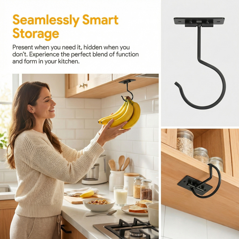 Gancho Adhesivo de Metal Negro - Food Storage In The Kitchen reseña y precio