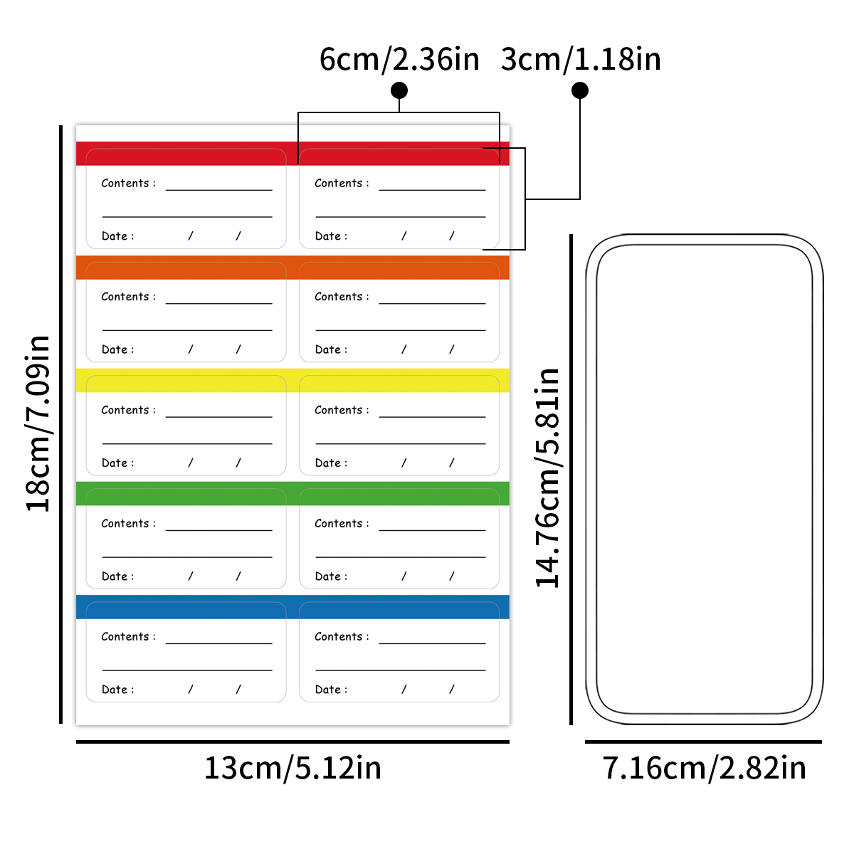 10 hojas/paquete de etiquetas  - Food Storage Labels reseña y precio
