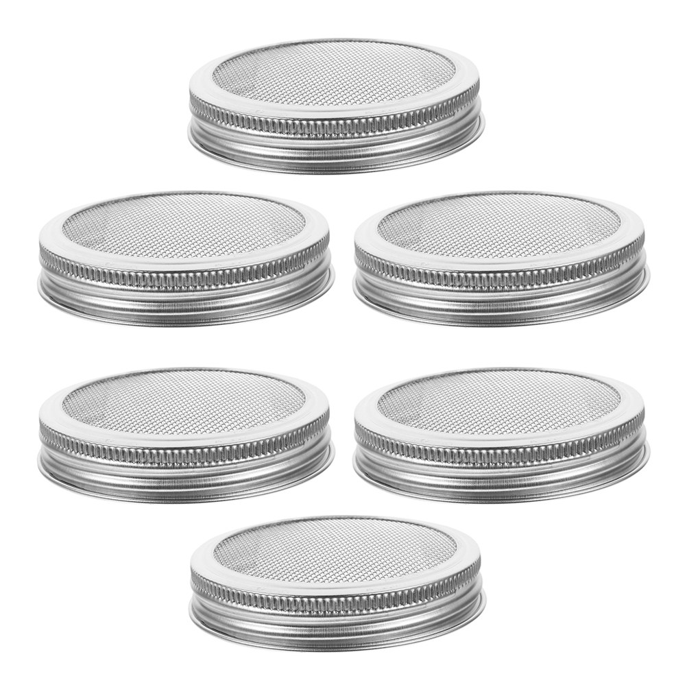 6 tapas de acero inoxidable pa - Mason Jar Wide Mouth reseña y precio